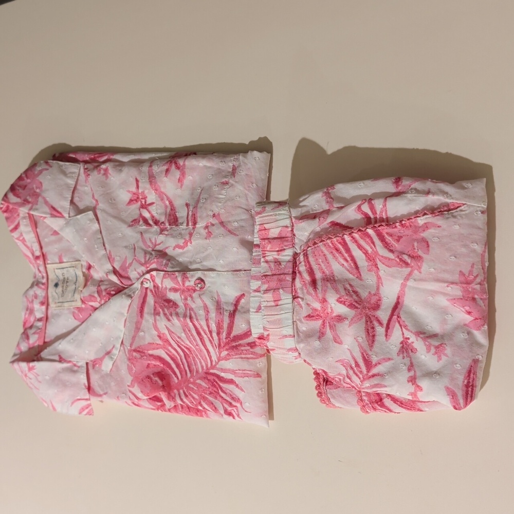 Beacon Cove 100% Cotton Pink Floral Pajamas Size M